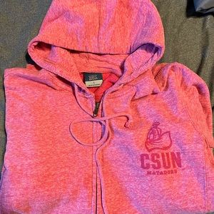 CSUN zip up sweater. Pink ✨